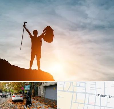 فروشگاه لوازم کوهنوردی در خیابان فلسطین