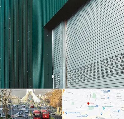 کرکره مغازه در خیابان آزادی 