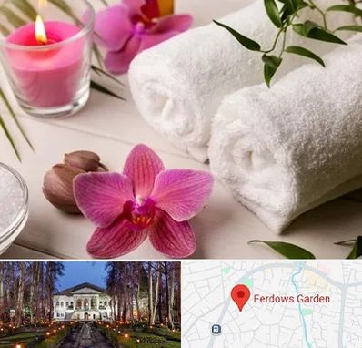 ماساژور خانم در باغ فردوس