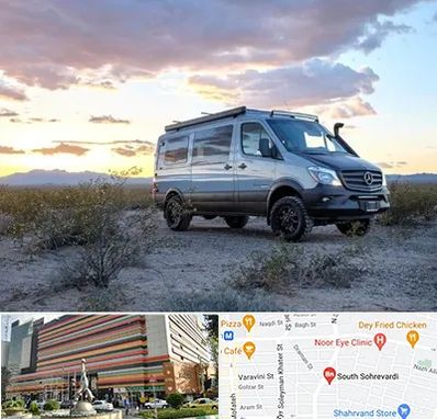 اجاره ماشین ون در سهروردی 