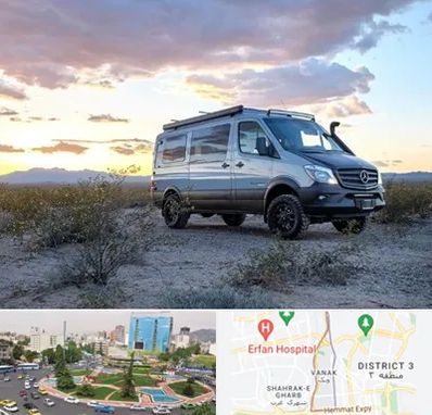 اجاره ماشین ون در ونک 