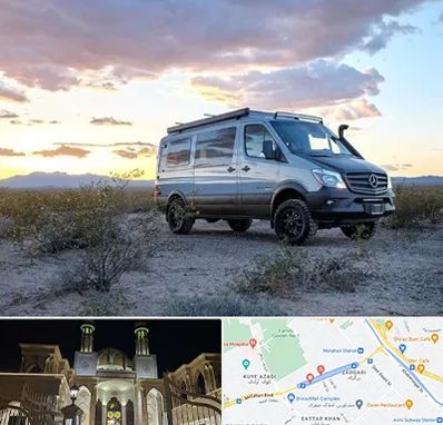 اجاره ماشین ون در زرگری شیراز