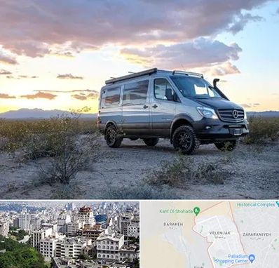 اجاره ماشین ون در ولنجک 