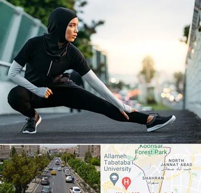 فروشگاه لباس ورزشی زنانه در شهران 