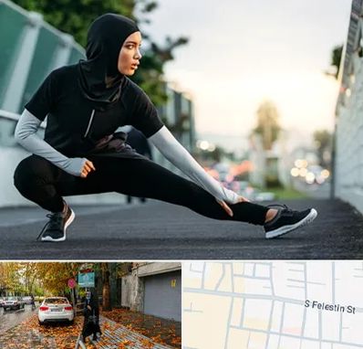 فروشگاه لباس ورزشی زنانه در خیابان فلسطین