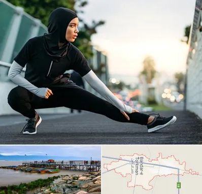 فروشگاه لباس ورزشی زنانه در بندر ترکمن