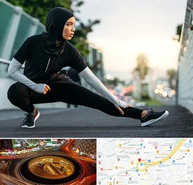 فروشگاه لباس ورزشی زنانه در میدان ولیعصر 