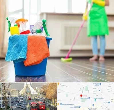 خدمات نظافت در خیابان آزادی