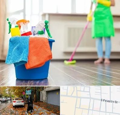 خدمات نظافت در خیابان فلسطین