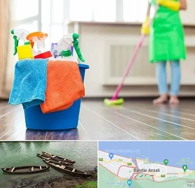 خدمات نظافت در بندر انزلی
