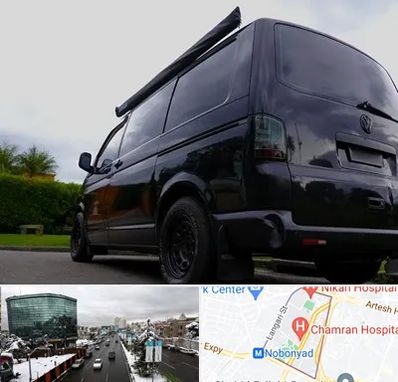 اجاره ون با راننده در اقدسیه 