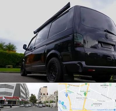اجاره ون با راننده در بلوار فردوس 