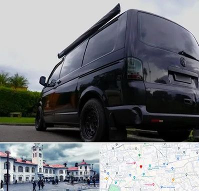 اجاره ون با راننده در میدان شهرداری رشت 