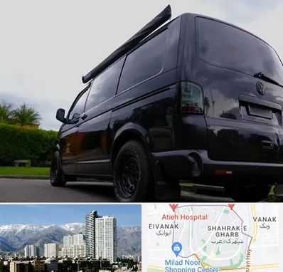 اجاره ون با راننده در شهرک غرب 