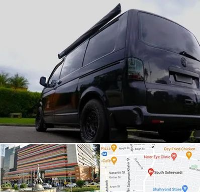 اجاره ون با راننده در سهروردی 