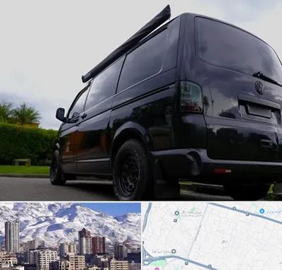 اجاره ون با راننده در ازگل