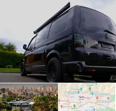 اجاره ون با راننده در منطقه 1 تهران 