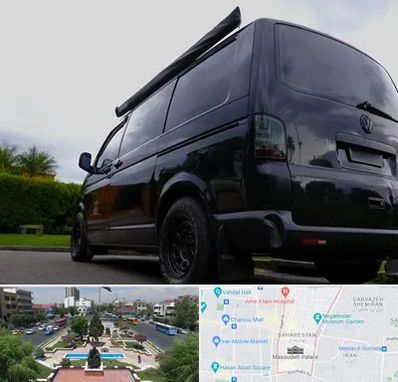 اجاره ون با راننده در بهارستان 