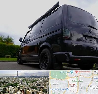 اجاره ون با راننده در گیشا 