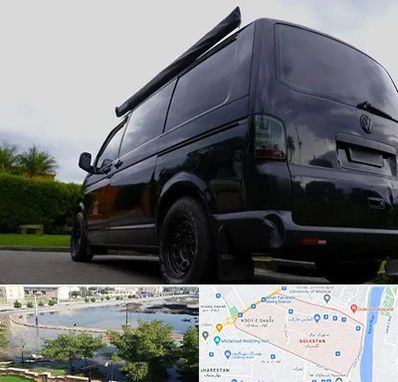 اجاره ون با راننده در گلستان اهواز 