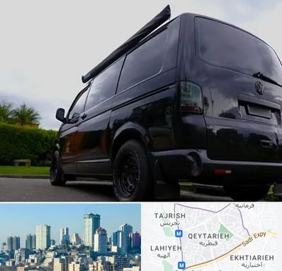 اجاره ون با راننده در قیطریه 