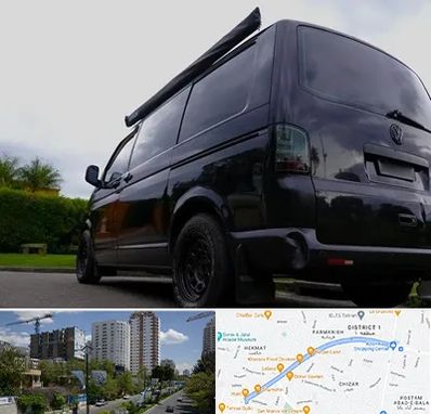 اجاره ون با راننده در اندرزگو 