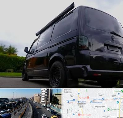 اجاره ون با راننده در پیروزی 