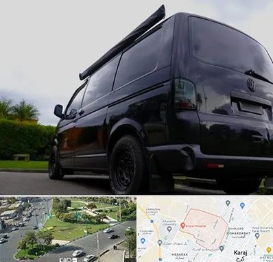 اجاره ون با راننده در شاهین ویلا کرج