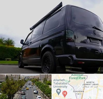 اجاره ون با راننده در شهران 