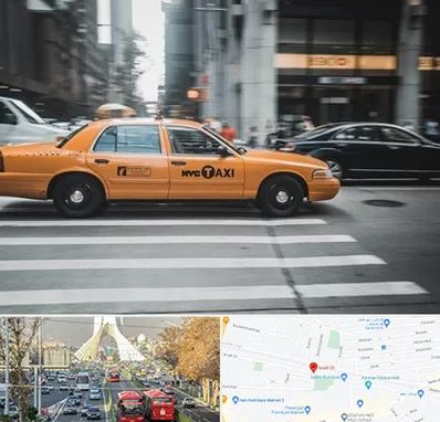 اجاره تاکسی با راننده در خیابان آزادی 