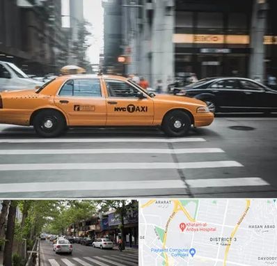 اجاره تاکسی با راننده در ظفر 