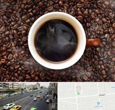فروشگاه قهوه در خیابان دامپزشکی