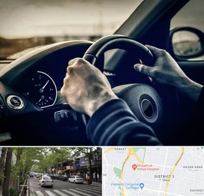 اجاره ماشین با راننده در ظفر 