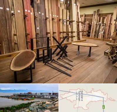 چوب فروشی در بندر ترکمن