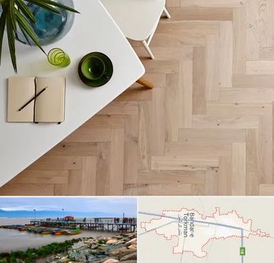 کفپوش چوبی در بندر ترکمن