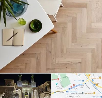 کفپوش چوبی در زرگری شیراز