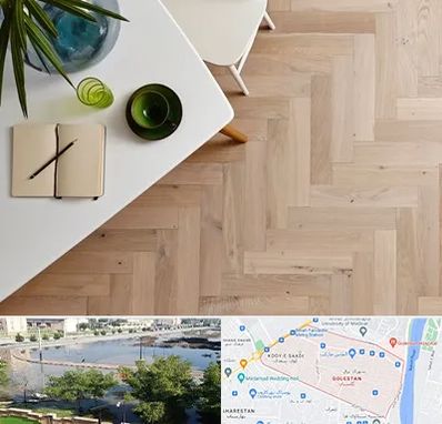 کفپوش چوبی در گلستان اهواز 