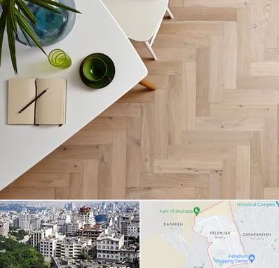 کفپوش چوبی در ولنجک 