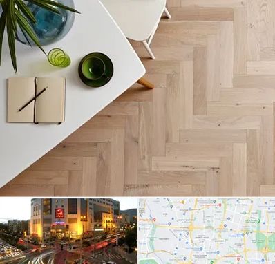 کفپوش چوبی در جنت آباد تهران 