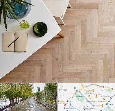 کفپوش چوبی در خیابان ارم شیراز