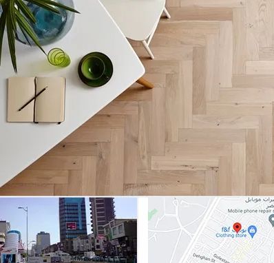 کفپوش چوبی در چهارراه طالقانی کرج