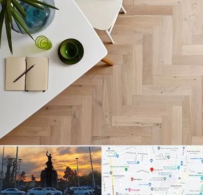 کفپوش چوبی در میدان حر 