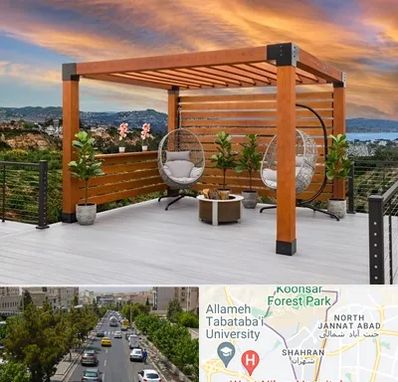 پرگولا چوبی در شهران 