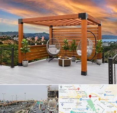 پرگولا چوبی در بلوار توس مشهد 