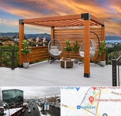 پرگولا چوبی در اقدسیه 