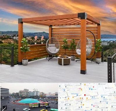 پرگولا چوبی در میدان انقلاب 