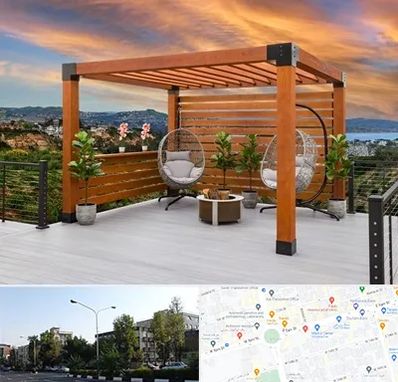 پرگولا چوبی در میدان کاج 
