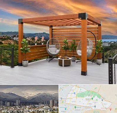 پرگولا چوبی در منطقه 4 تهران 