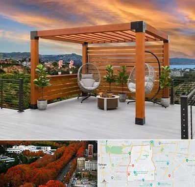 پرگولا چوبی در منطقه 6 تهران 