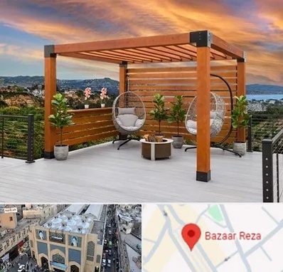 پرگولا چوبی در بازار رضا مشهد